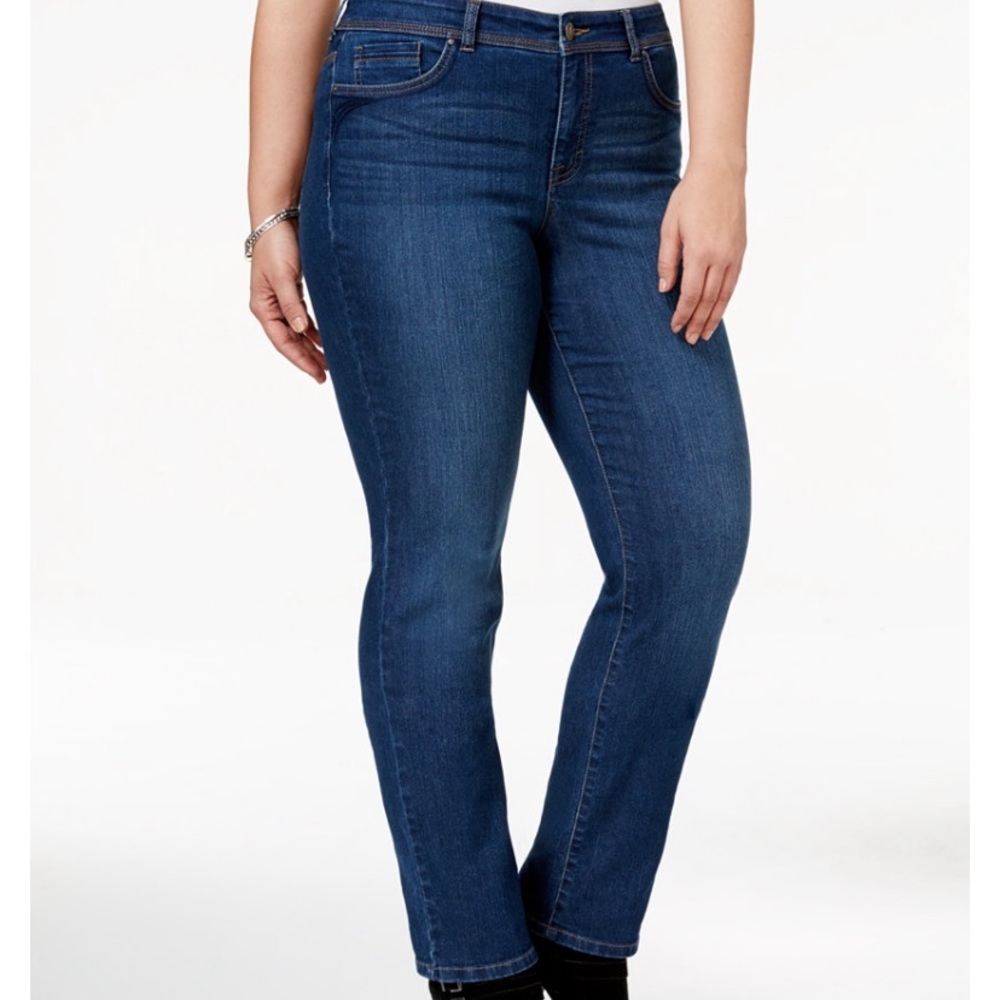 Plus Sized Straight Leg Jeans